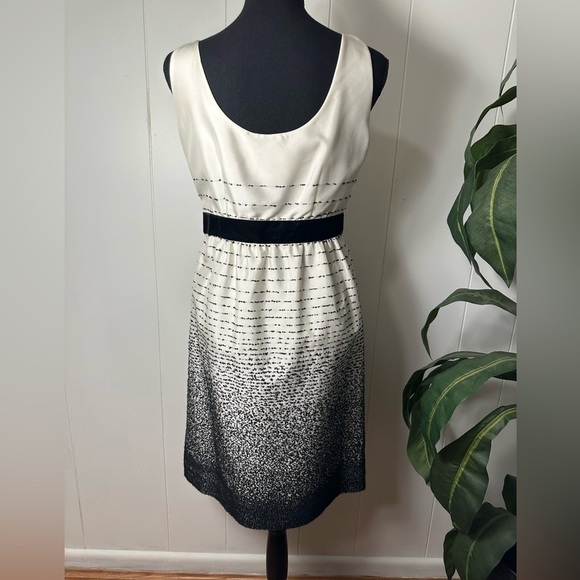 Kate Spade Trish Be Dazzled Cream Black Ombré Dress Size 6 - Picture 6 of 16